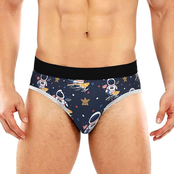JHKKU Men's Bright Colorful Dinosaur Underwear Briefs Stretch